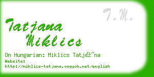 tatjana miklics business card